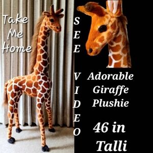Adorable 46 in Giraffe Plushie NWT